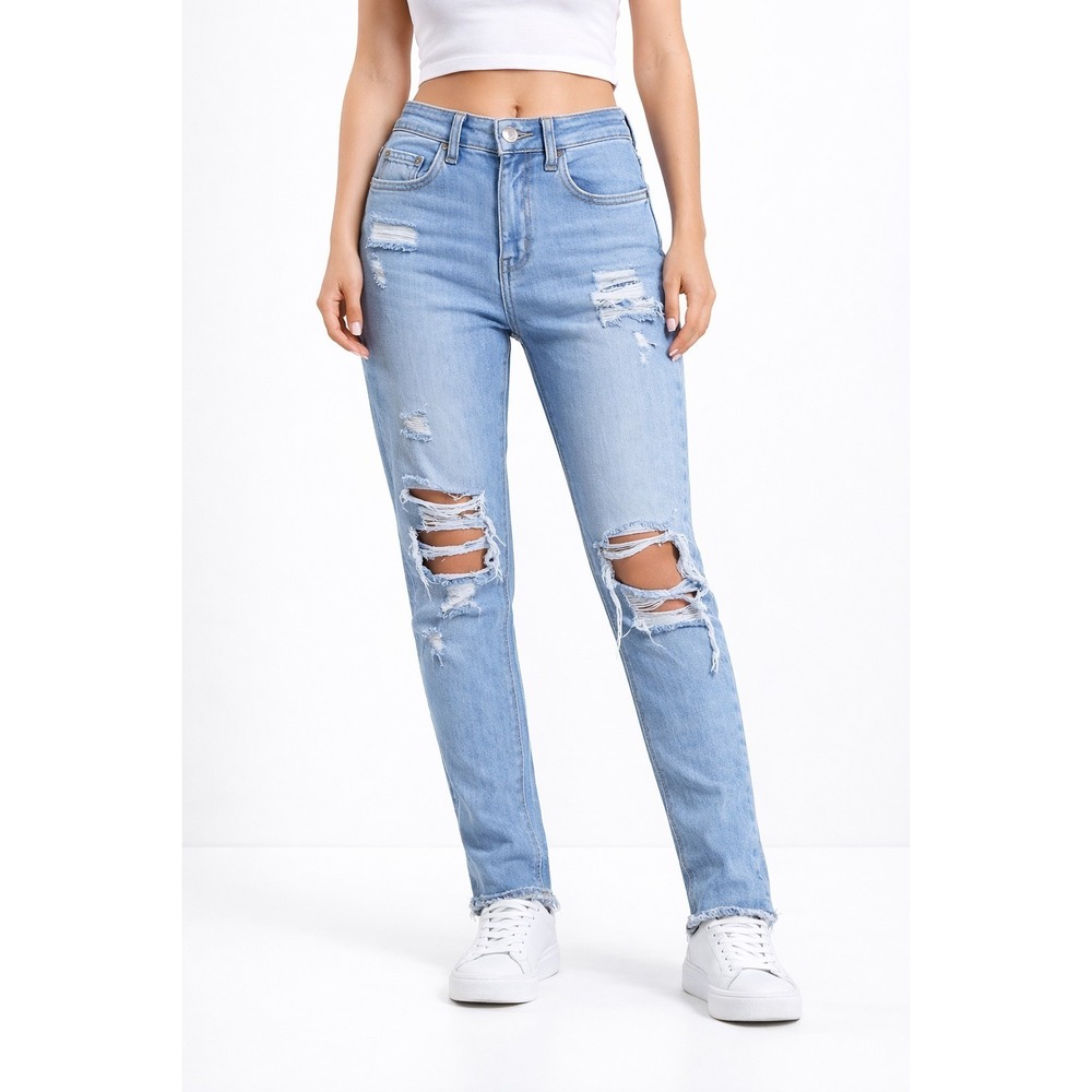 American Eagle Jegging Crop Distressed Light Wash Jeans Women's‎ 0 Regular